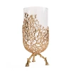 Metal ornaments, glass vases, living room dry flower arrangement model, room dining table, flower vases, creative and light luxury table decoration Item Picture
